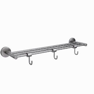 Picture of Towel Shelf with 3 Hooks - Stainless Steel