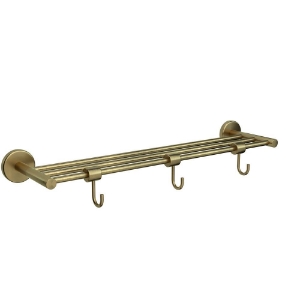 Picture of Towel Shelf with 3 Hooks - Antique Bronze