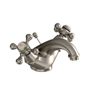 Picture of Monoblock Basin Mixer (Small Spout) with popup waste - Stainless Steel