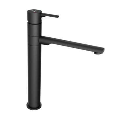 Picture of Single Lever High Neck Basin Mixer  - Black Matt