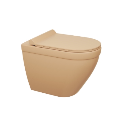 Picture of Rimless Blind Installation Wall Hung WC - Beige Matt